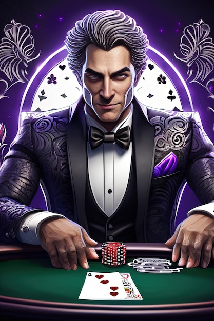 Foto un poster per il giocatore di poker.