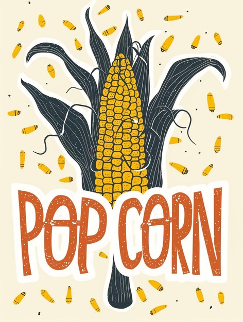 Photo a poster for pop corn called pop corn