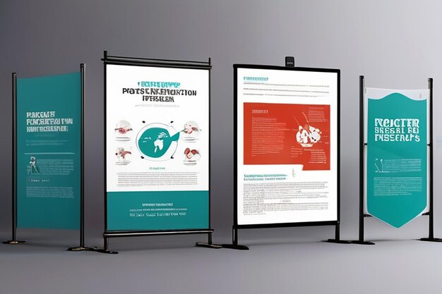 Foto mockup set per la presentazione di poster