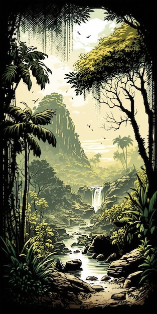 A poster for the rainforests of the amazon.