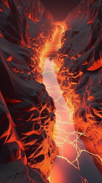 A poster of a river with the words " fire " on it.