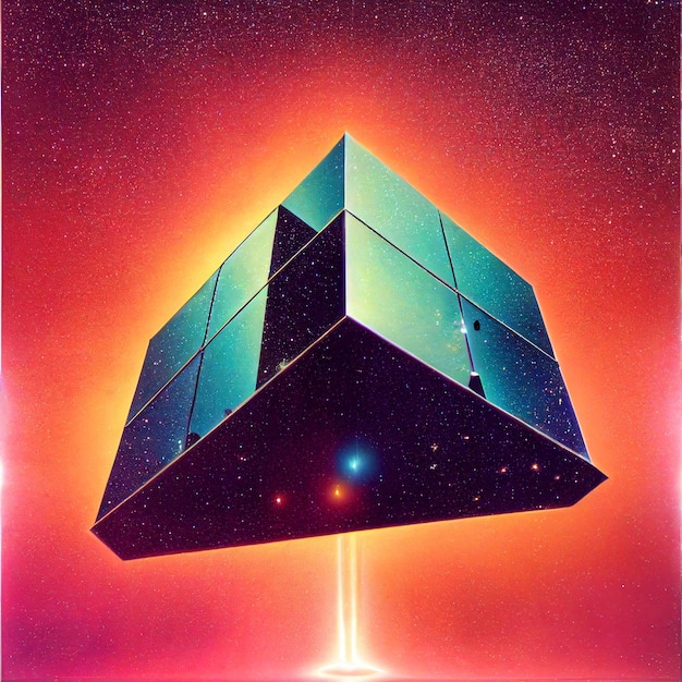 A poster for a science fiction film called the cube.