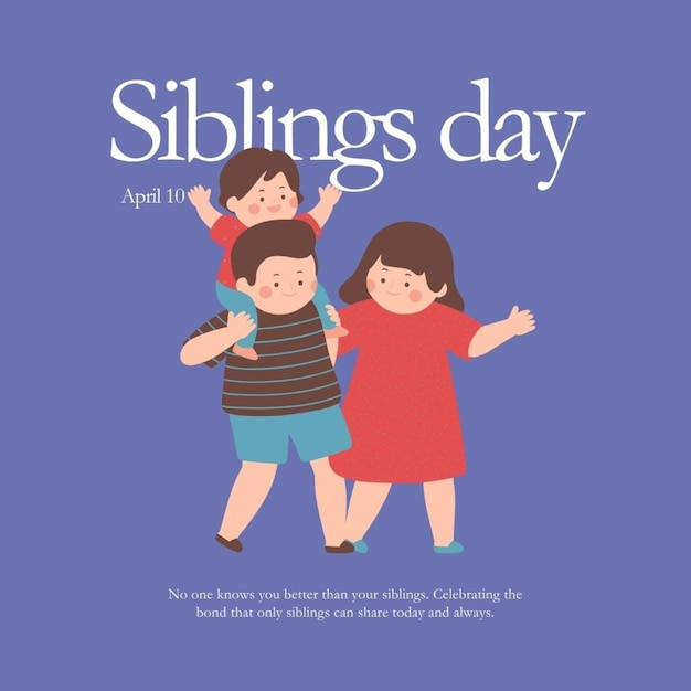 Photo a poster for a siblings day