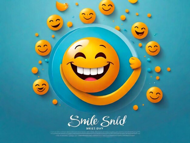 a poster for smile and the words happy smile