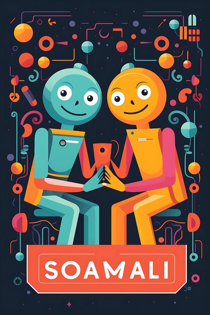 Premium Photo A Poster Of Social Robots Featuring A Playful Ai Ethics Premium Photo A Poster Of Social Robots Featuring A Playful Ai Ethics