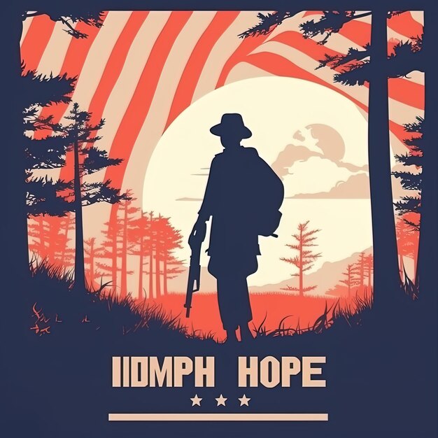 A poster for a soldier with the words idmph hope.