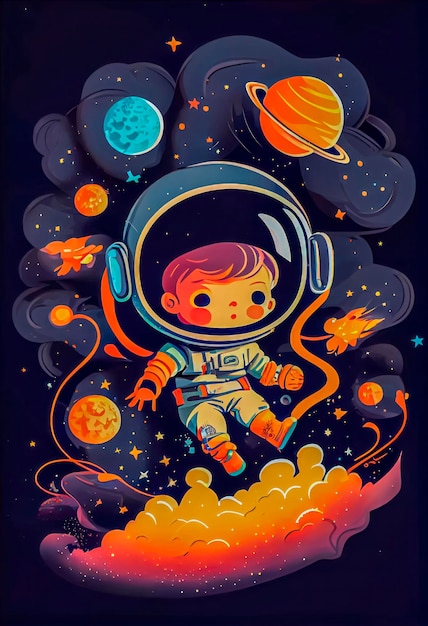 A poster for a space astronaut.