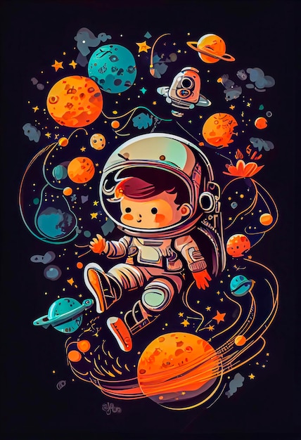 A poster for a space astronaut.