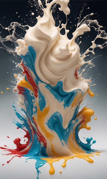 A poster of a splash of ice cream