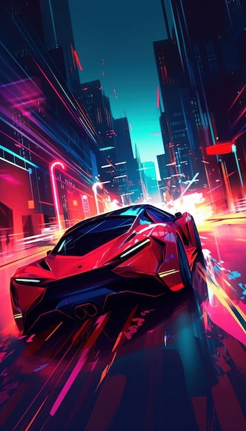 A poster for a sport car