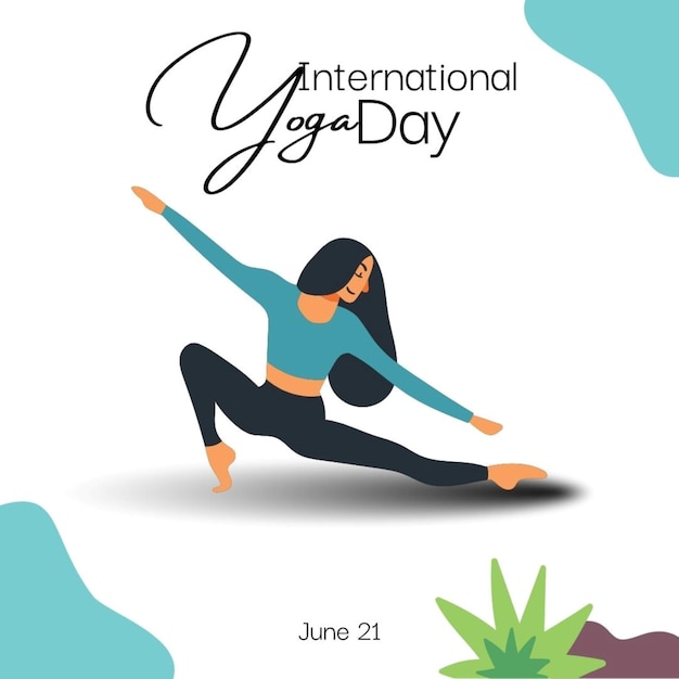a poster for a sport day with a woman doing yoga day
