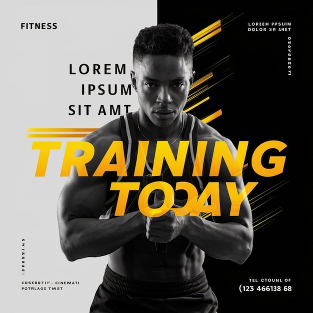 Photo a poster for a sport event that says training today