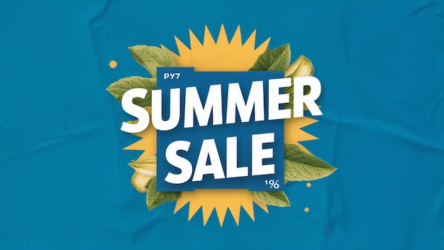 Photo a poster for summer sale with the words summer sale on it