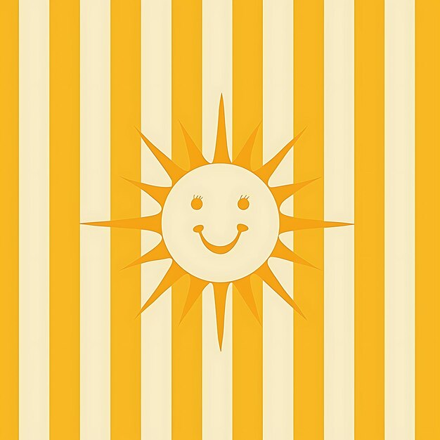 Photo a poster for the sun with a yellow background