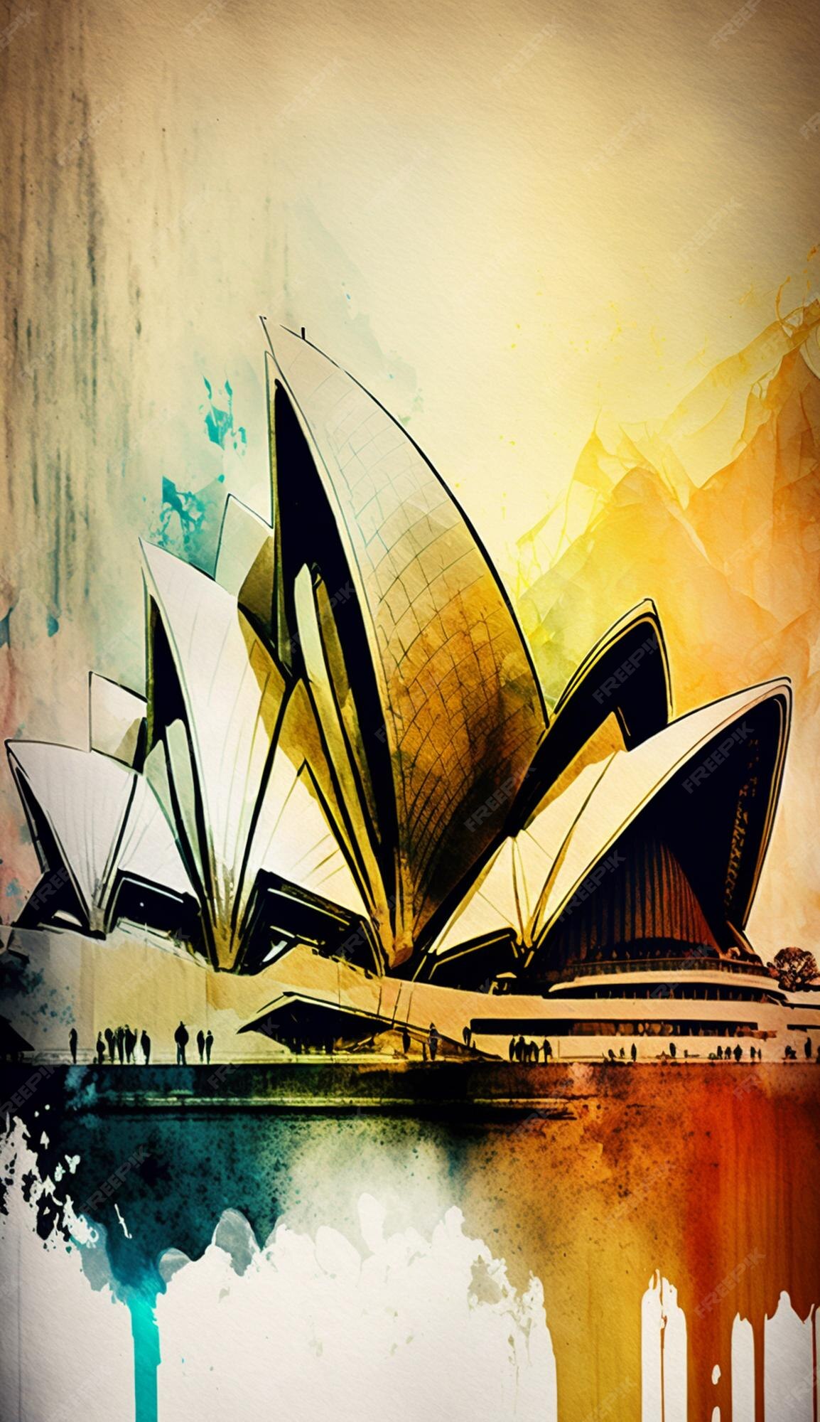 Premium AI Image A Poster For Sydney Opera House Showing The Sydney premium-ai-image-a-poster-for-sydney-opera-house-showing-the-sydney
