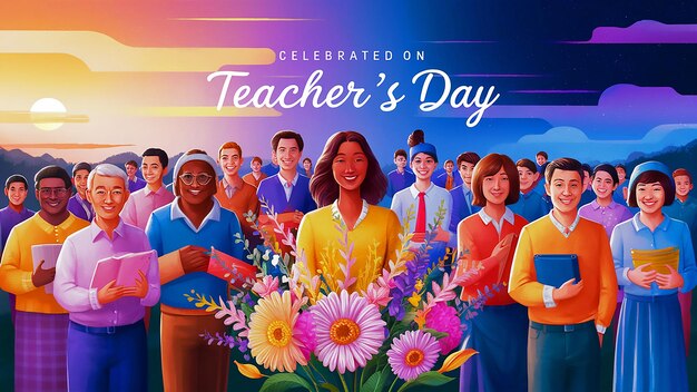 a poster for a teachers day celebration