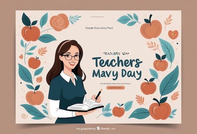 Photo a poster for teachers day may day may day may day today