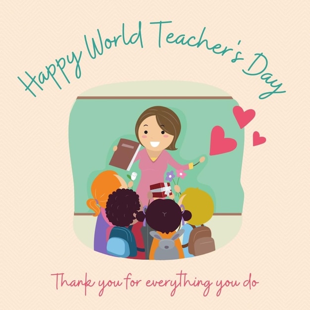a poster for a teachers day teacher