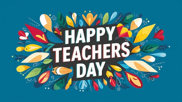 плакат на День учителя с цитатой из Дня учителя