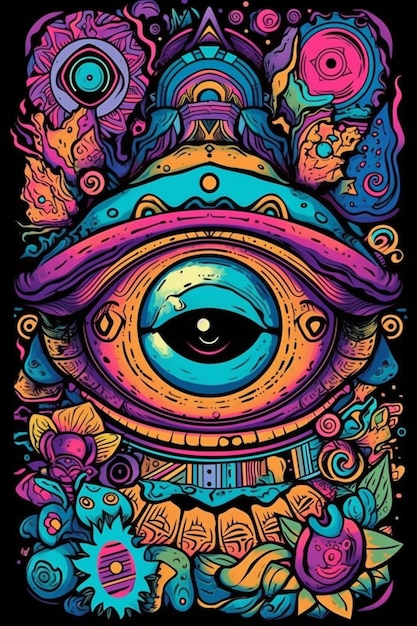 A poster that says'all seeing eye'on it