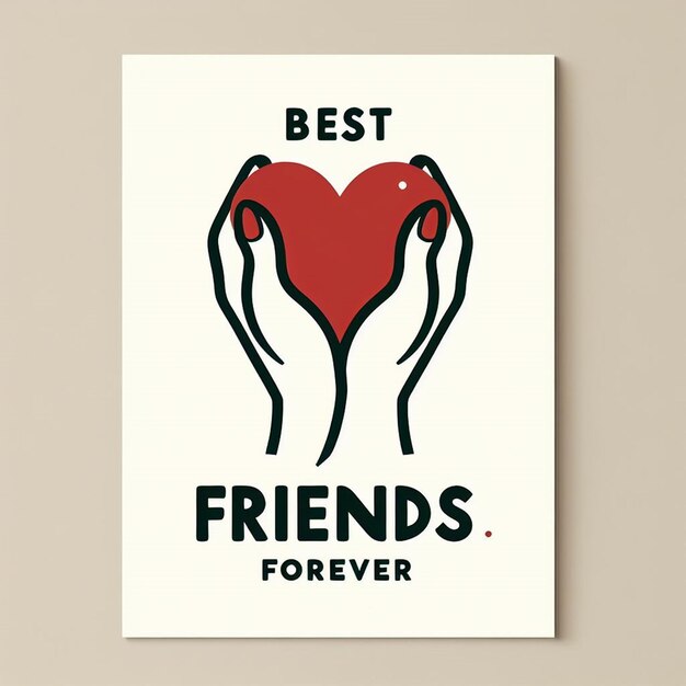 Photo a poster that says best friends forever