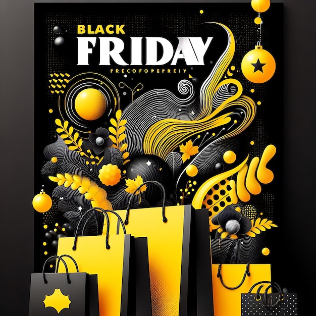 Foto un poster che dice black friday su di esso