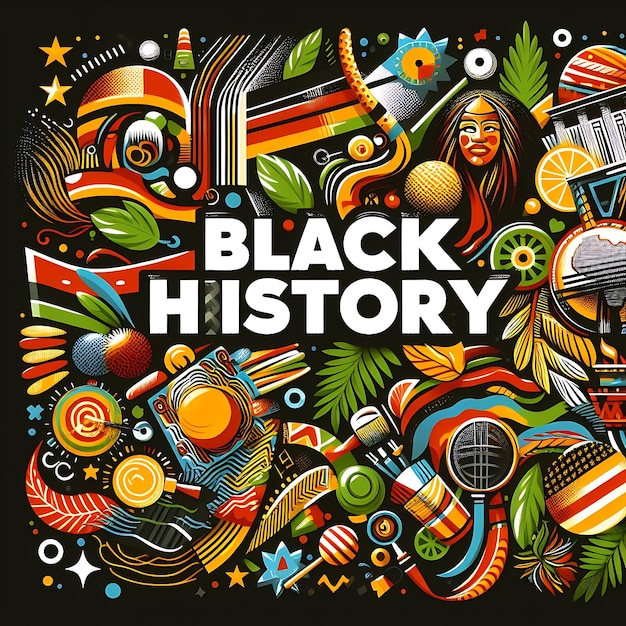 Плакат с надписью "Черная история, история, история"