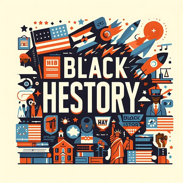 黒人の歴史を描いたポスター