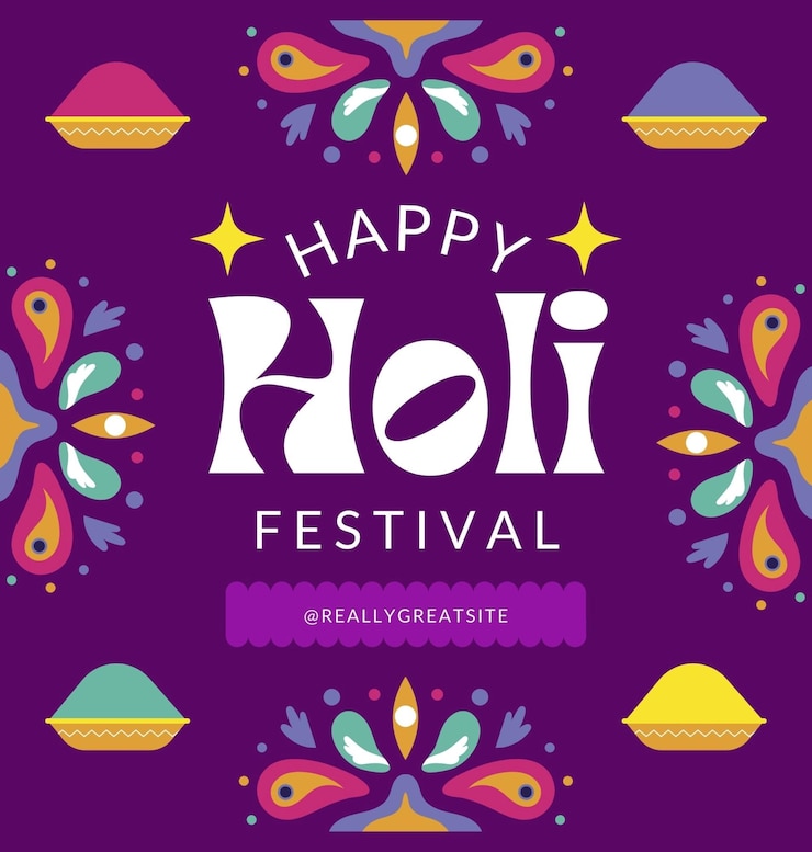 फोटो a poster that says quot colorful festival quot with a purple background