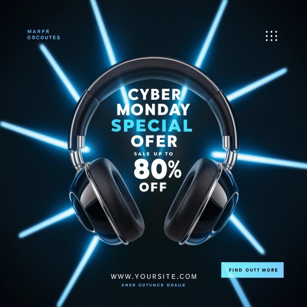 Premium Photo A poster that says cyber monday sale special offer