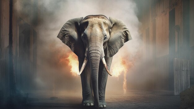 Плакат с надписью "Слон"