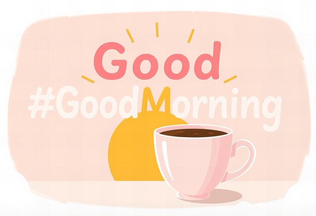 Photo a poster that says good morning on it