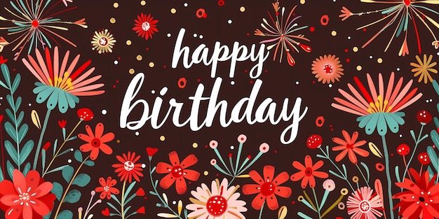 a poster that says happy birthday
