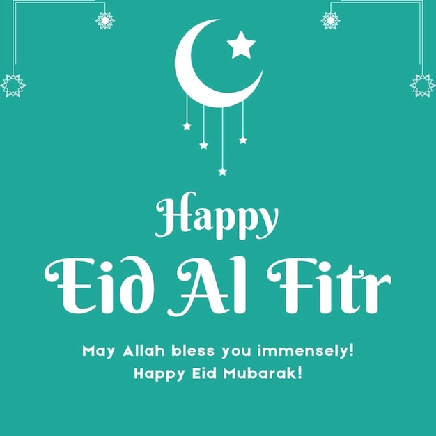 Photo a poster that says happy eid on it