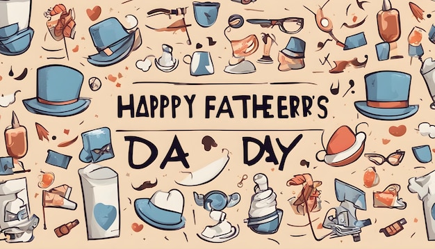 Foto a poster that says  happy fathers day