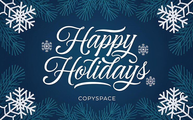 Photo a poster that says happy holidays on it