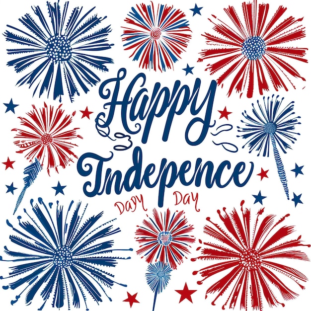 Photo a poster that says independence day on it