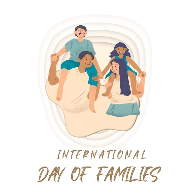 a poster that says international day of family of family members