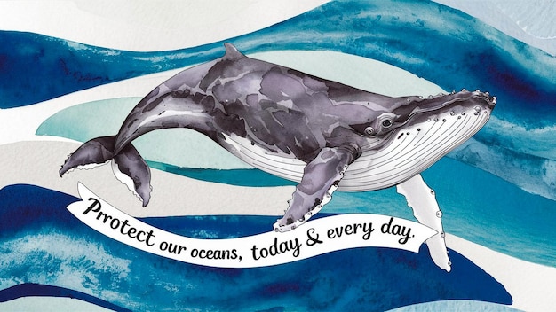Photo a poster that says quot keep our oceans today quot and every day