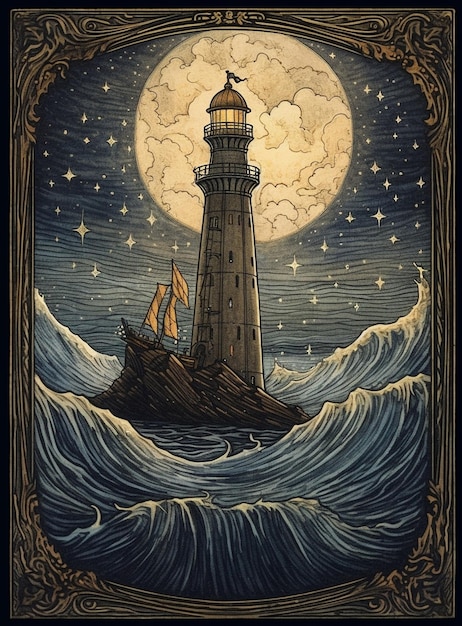 A poster that says the lighthouse on it