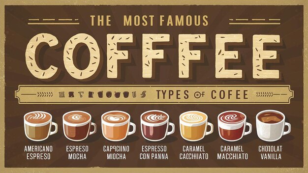 Photo a poster that says the most coffee in the world