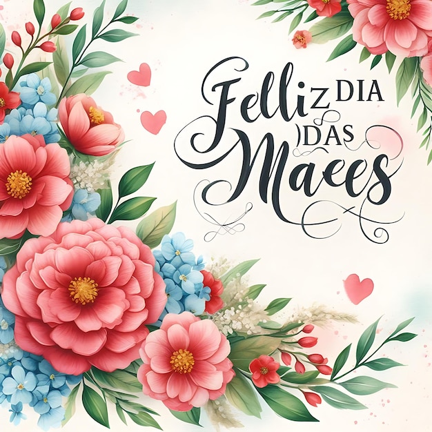 a poster that says mothers day lettering in spanish