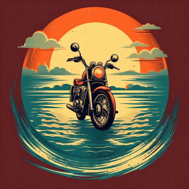 위에 '오토바이'라고 적힌 포스터