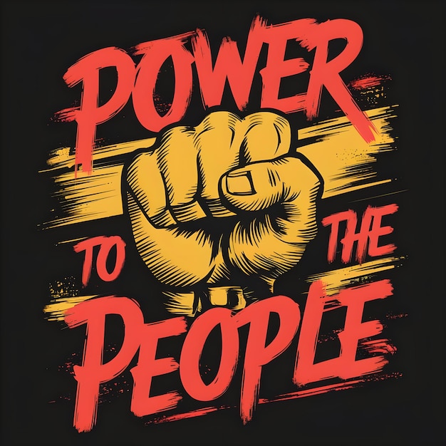 A poster that says power to the people