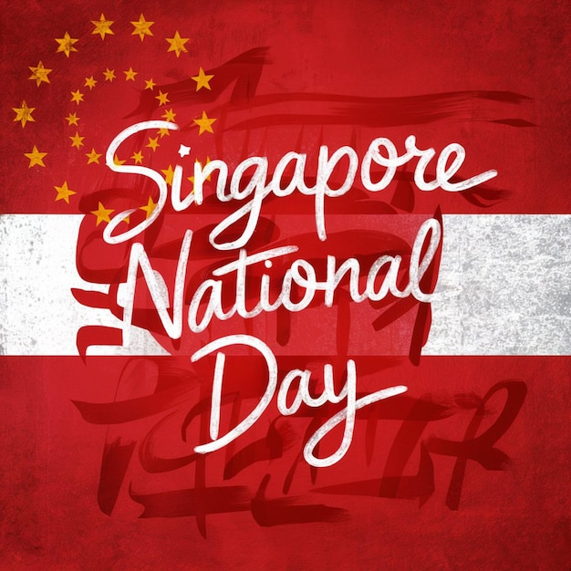 Foto un poster che dice il giorno nazionale di singapore