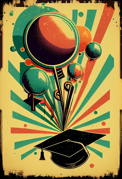 A poster that says'the word graduation'on it