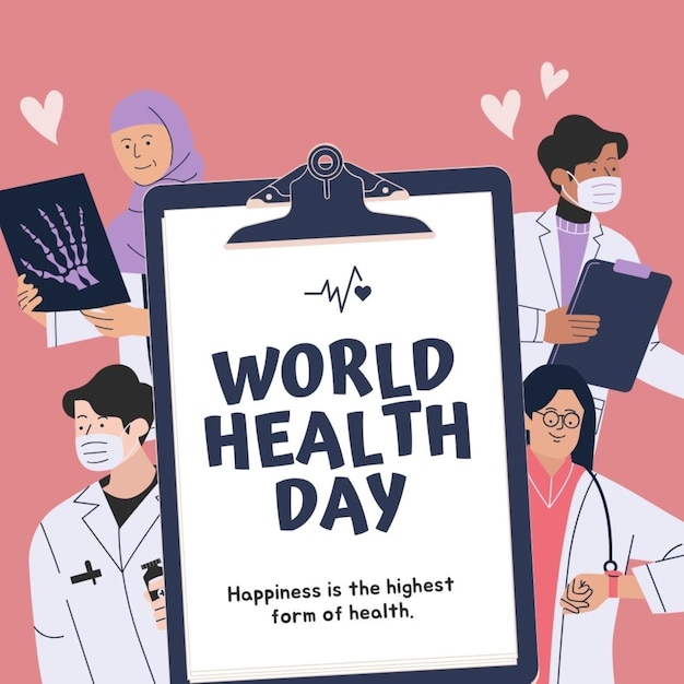 a poster that says world health day on it