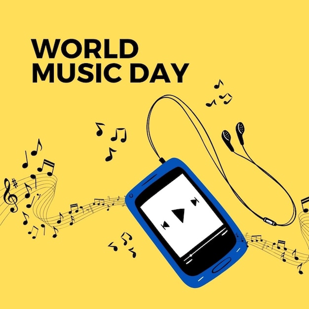 世界音楽の日と書かれたポスター