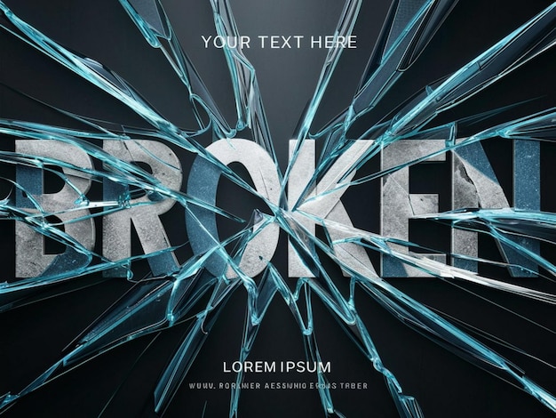 a poster that says your broken glass on it