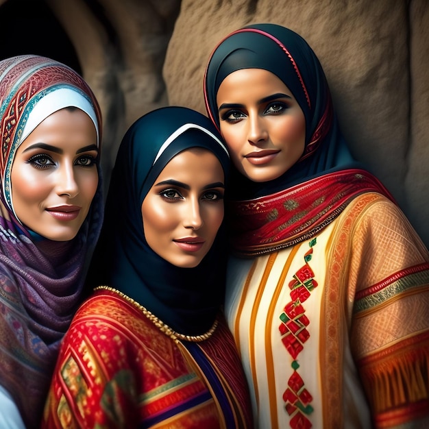 A poster of three women with the word love on it